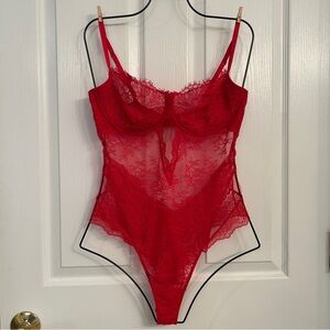 Victoria’s Secret Red Lace Bodysuit
